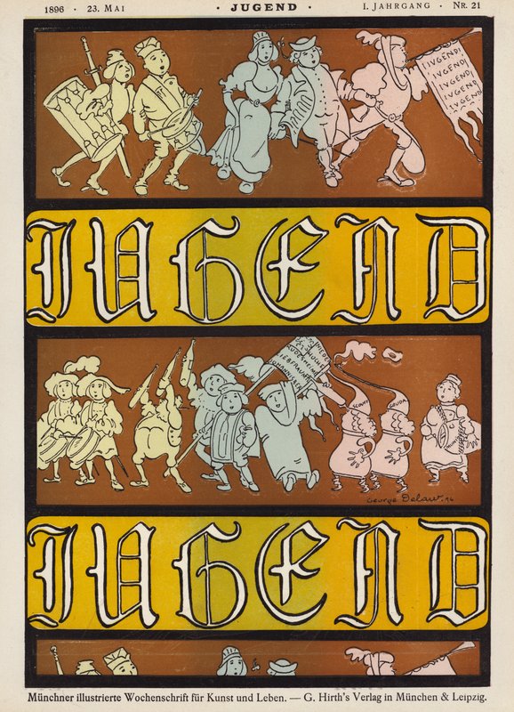 Cover Illustration for Jugend Magazine, 1896 by German School