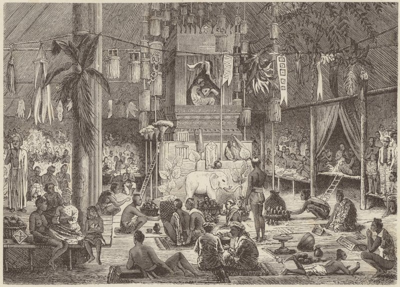 Feast in a Pagoda by German School