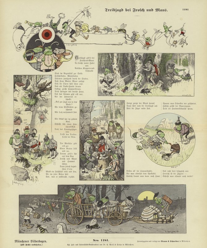 Frogs and Mice Go Hunting by German School