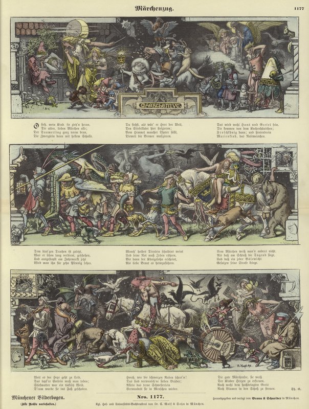 Procession of Fairy Tale Characters by German School
