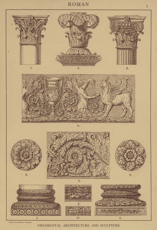 Roman, Ornamental Architecture and Sculpture by German School
