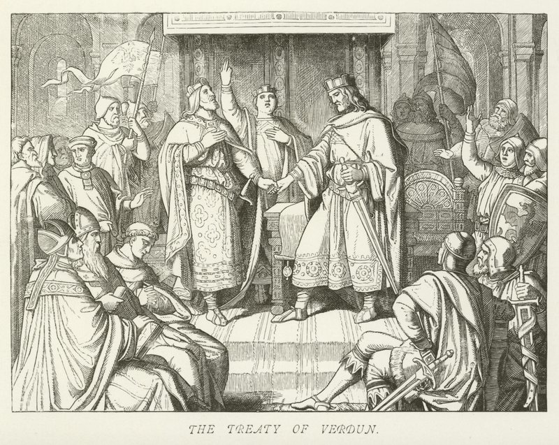 The Treaty of Verdun by German School