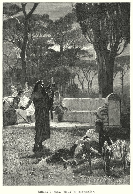 The Improvisor, Ancient Roman Entertainer by German School