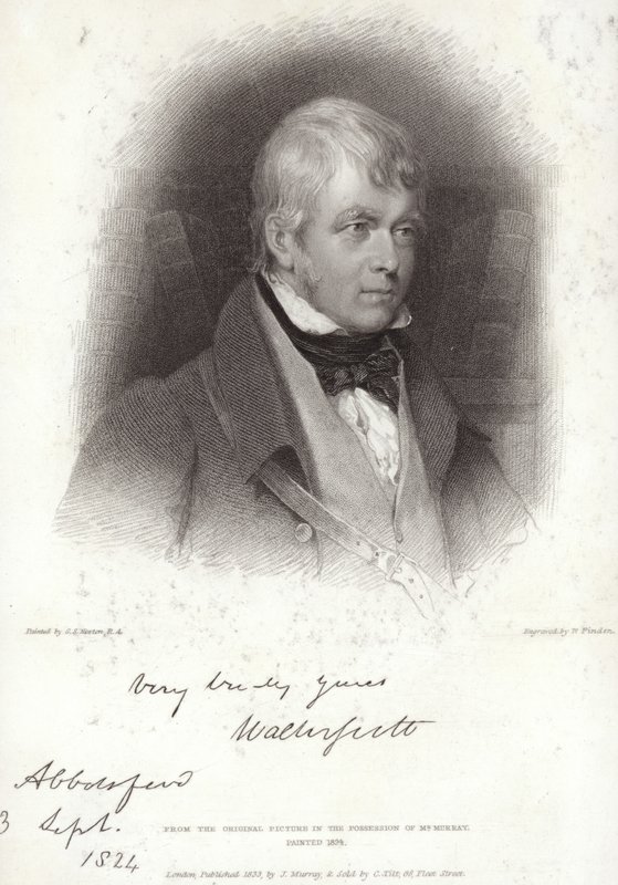 Portrait of Sir Walter Scott by Gilbert Stuart Newton