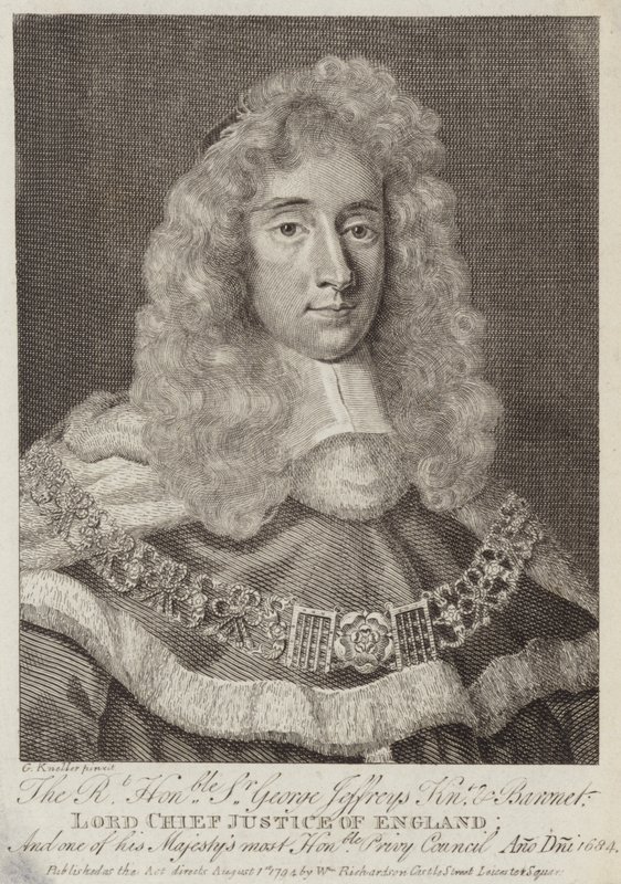 Sir George Jeffreys, Welsh judge by Godfrey Kneller