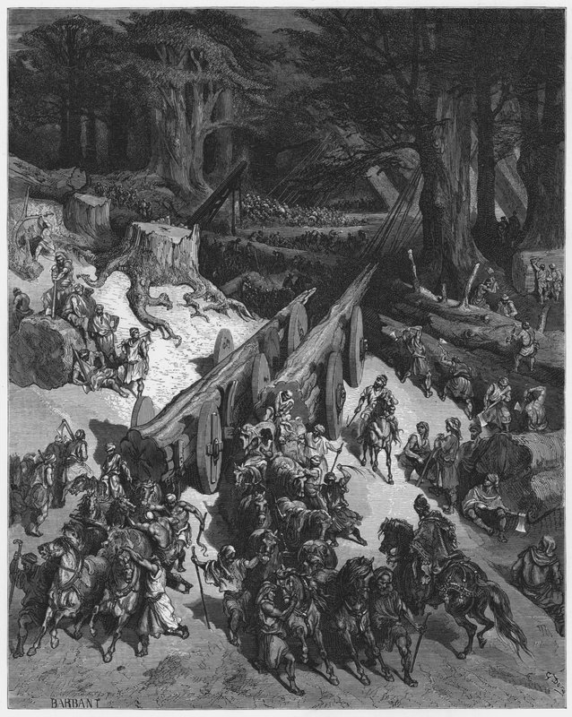 Cutting Down Cedars for the Construction of the Temple by Gustave Dore