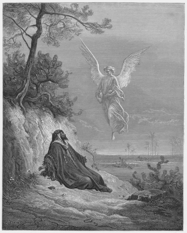 Elijah Nourished by an Angel by Gustave Dore