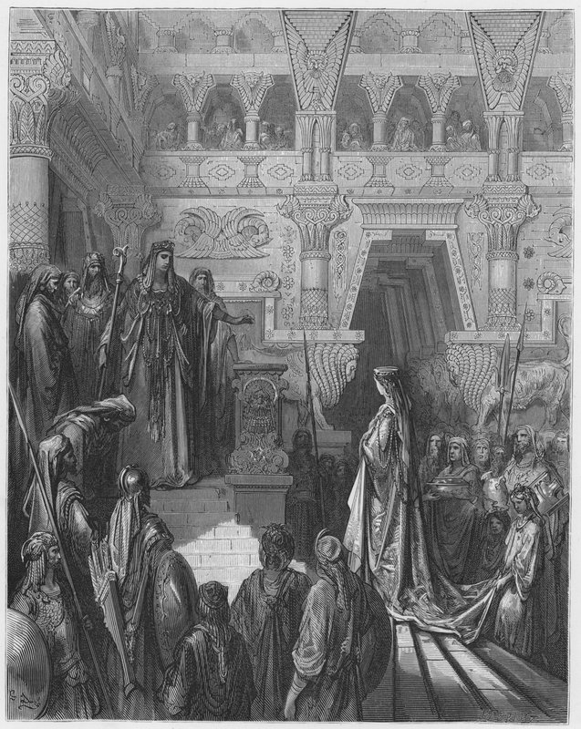 Solomon Receiving the Queen of Sheba by Gustave Dore