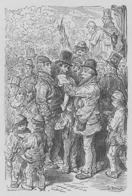 At the Derby, The Program Seller by Gustave after Dore