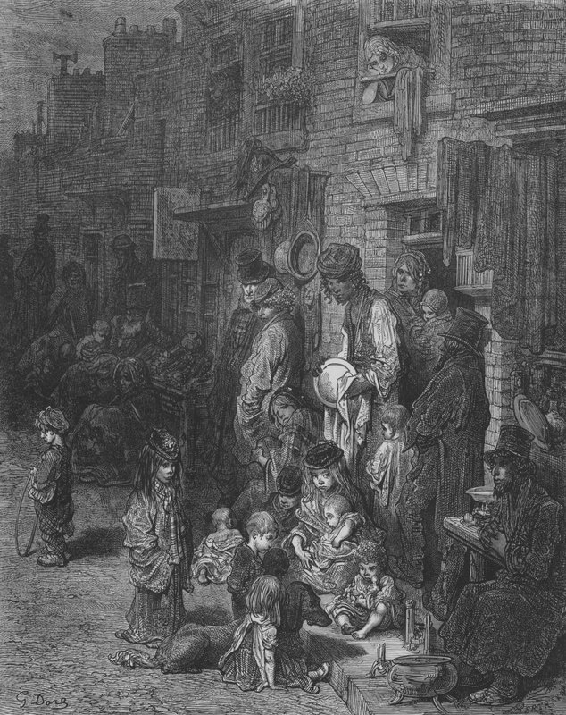 A Street in Whitechapel by Gustave after Dore