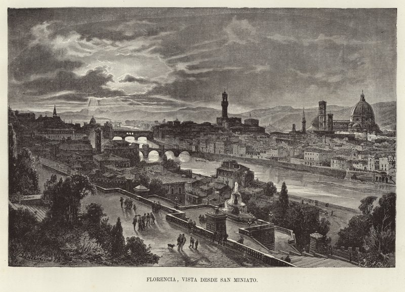 Florence, view from San Miniato by Gustave Bauernfeind