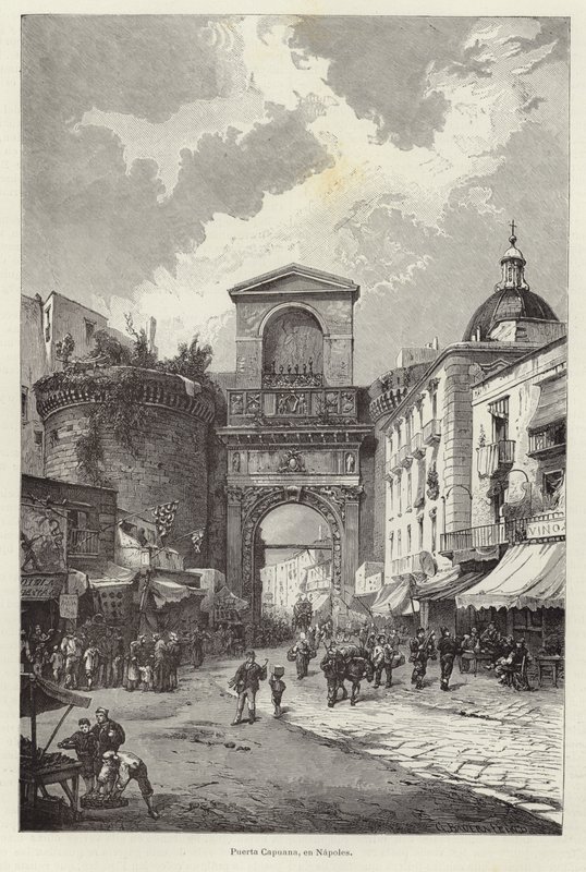 Porta Capuana in Naples by Gustave Bauernfeind
