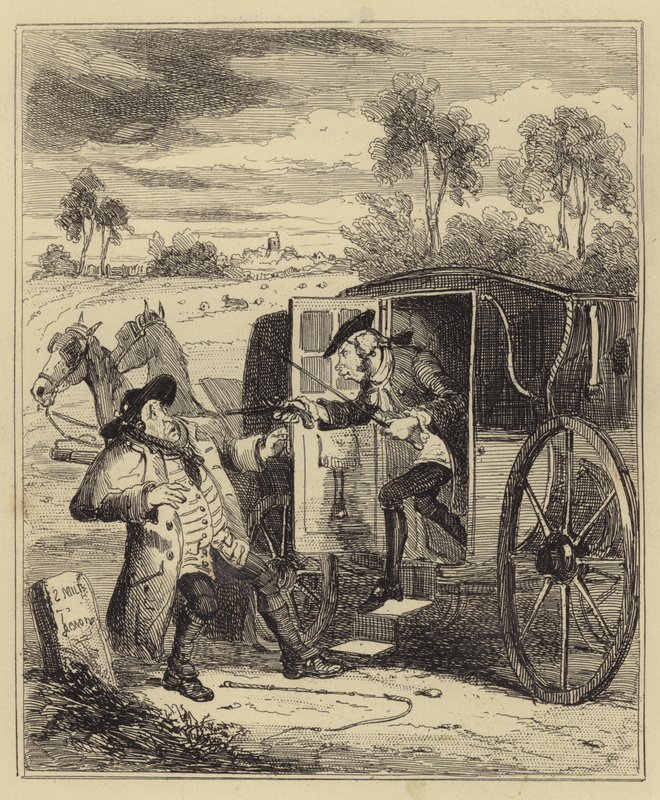 John Smith Robbing a Hackney Coachman by Hablot Knight Browne