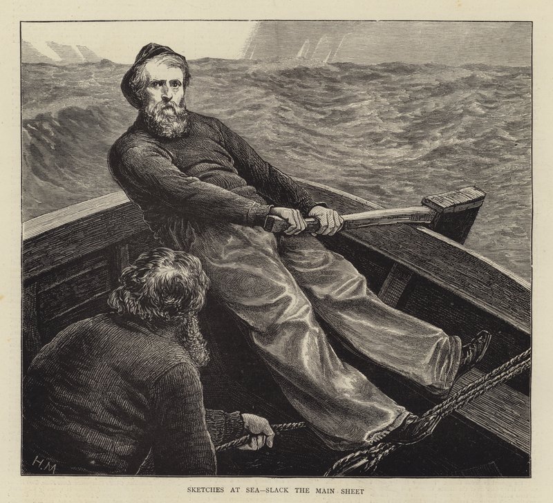 Sketches at Sea, Slack the Main Sheet by Hamilton Macallum