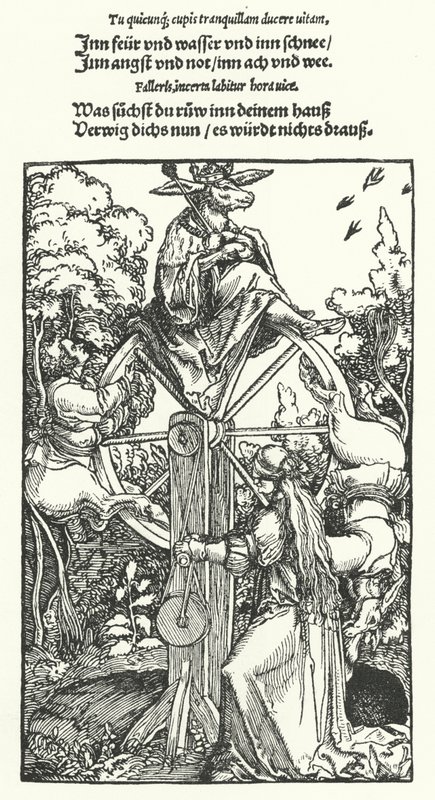 The Wheel of Fortune by Hans (after) Burgkmair