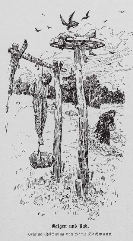 Execution: Gallows and Wheel by Hans Bachmann