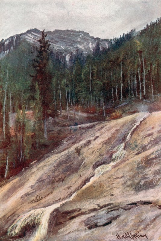 Hot Sulphur Spring, Banff by Harold Copping