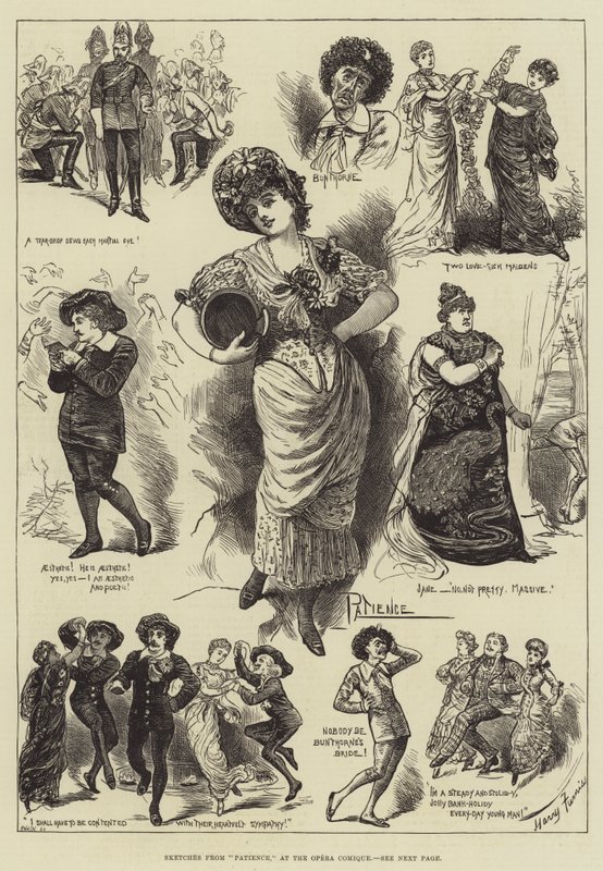 Sketches from Patience, at the Opera Comique by Harry Furniss