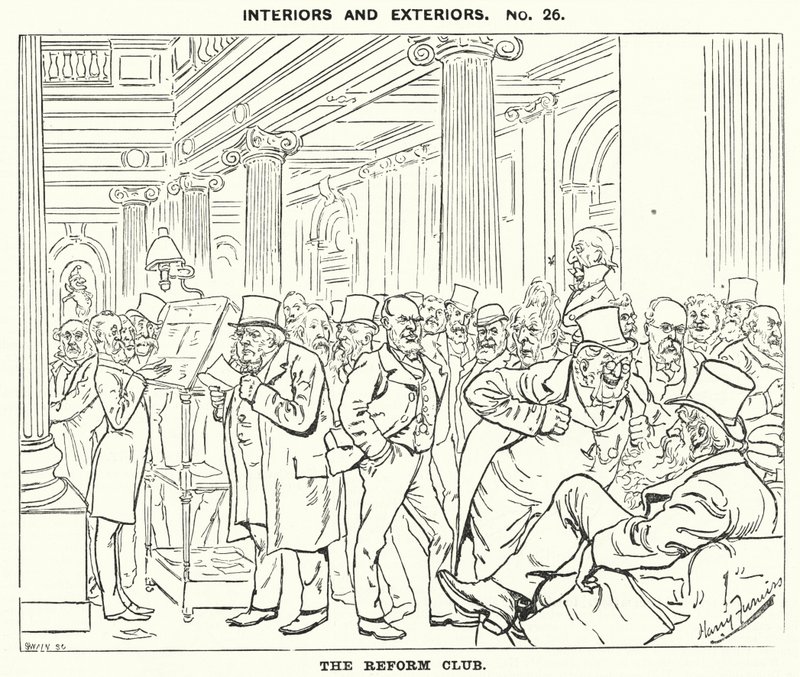The Reform Club (engraving) by Harry Furniss