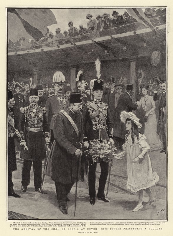 The Arrival of the Shah of Persia at Dover, Miss Foster Presenting a Bouquet by Henry Marriott Paget