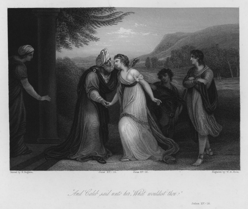 The Request of Achsah, Joshua XV by Henry (after) Singleton