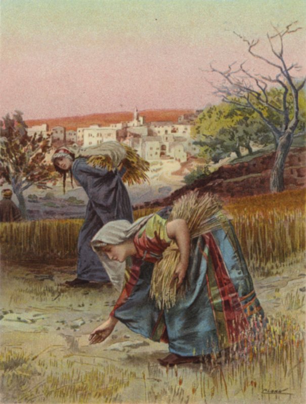 Gleaners in the Field (color lithograph) by Henry Andrew Harper