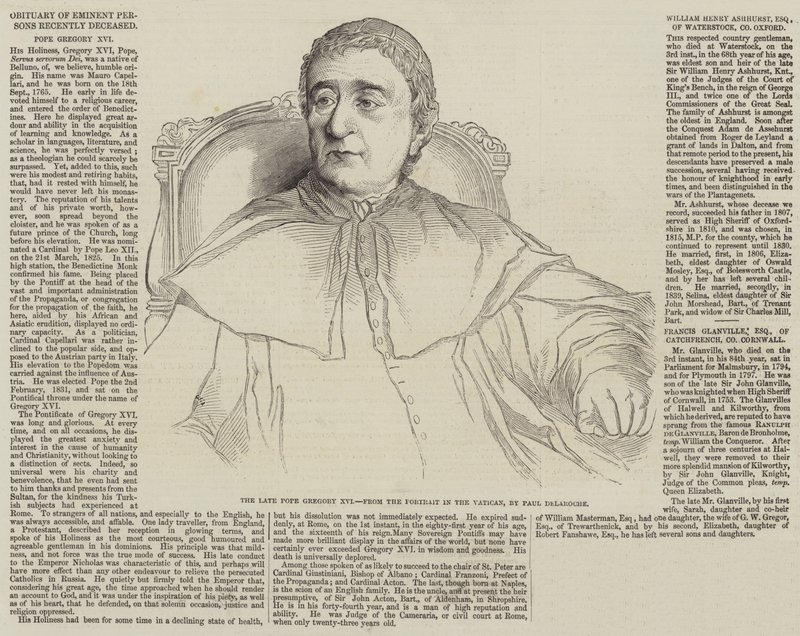 Obituary of Eminent Persons recently deceased by Hippolyte Delaroche