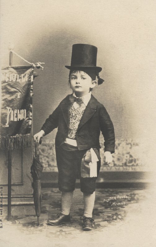 Small Boy in a Suit by Italian Photographer