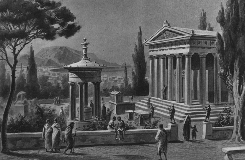 Pompeii: Temple of Hercules by Italian School