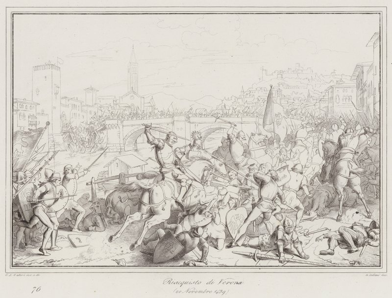 Recapture of Verona by Italian School