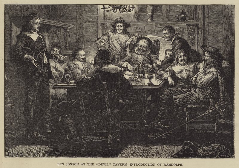 Ben Jonson at the Devil Tavern, Introduction of Randolph by J.M.L. Ralston