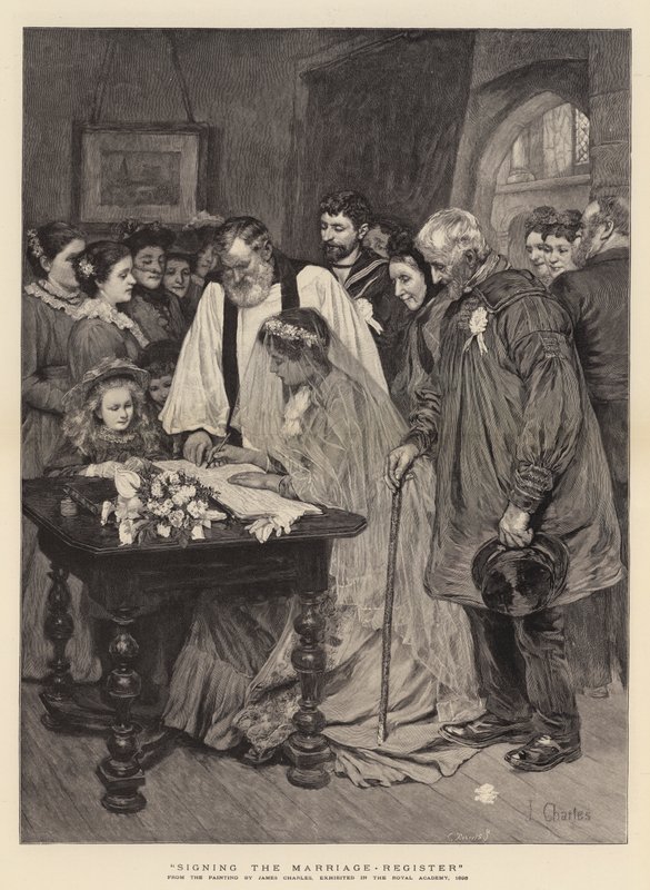 Signing the Marriage-Register by James Charles