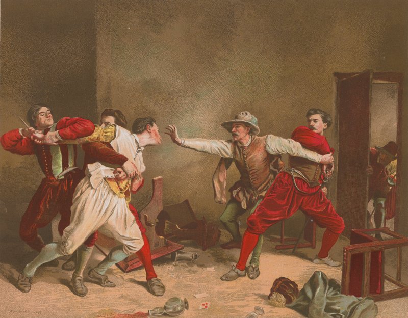 The Fight by Jean Louis Ernest Meissonier