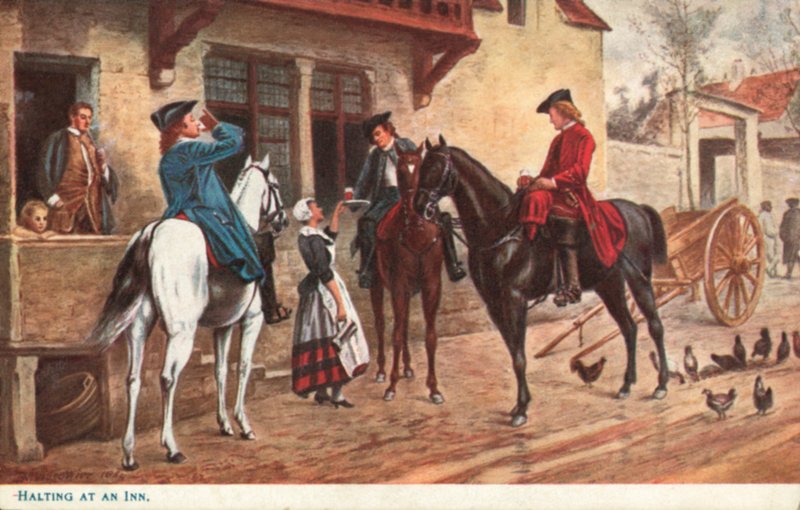 Halting at an Inn by Jean Louis Ernest after Meissonier
