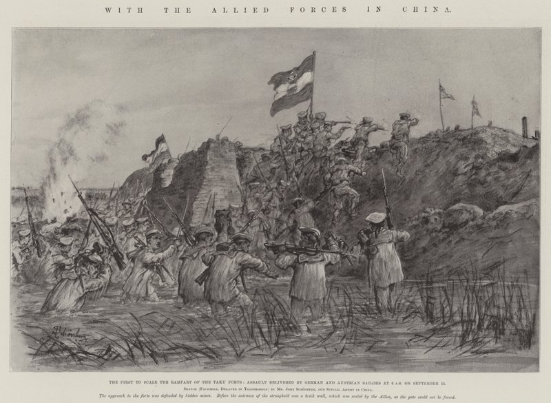 With the Allied Forces in China by Johann Nepomuk Schonberg