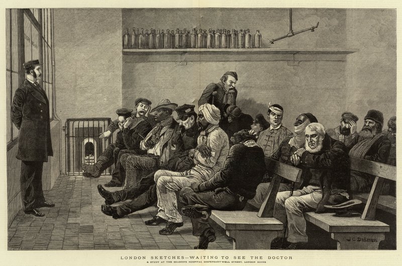 London Sketches, Waiting to See the Doctor by John Charles Dollman