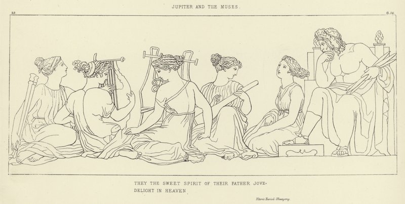 Jupiter and the Muses by John Flaxman