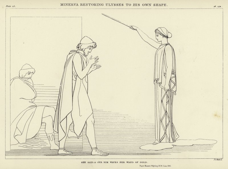 Minerva Restoring Ulysses to His Own Shape by John Flaxman