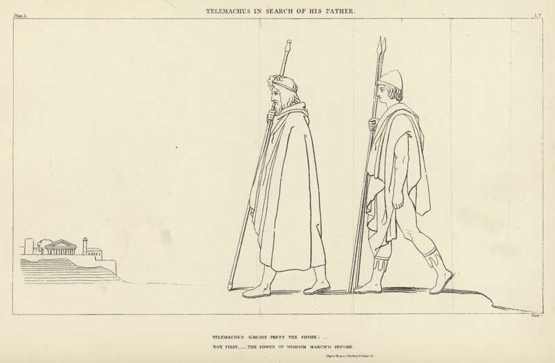Telemachus in Search of His Father by John Flaxman