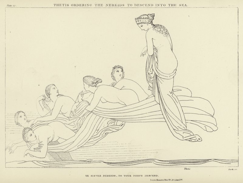 Thetis ordering the Nereids to descend into the Sea by John Flaxman
