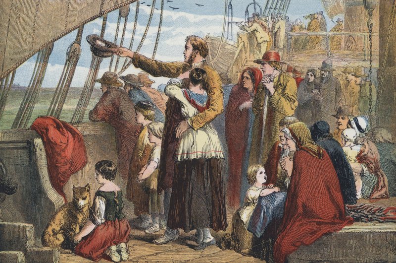 Last Sight of Old England by John after Gilbert