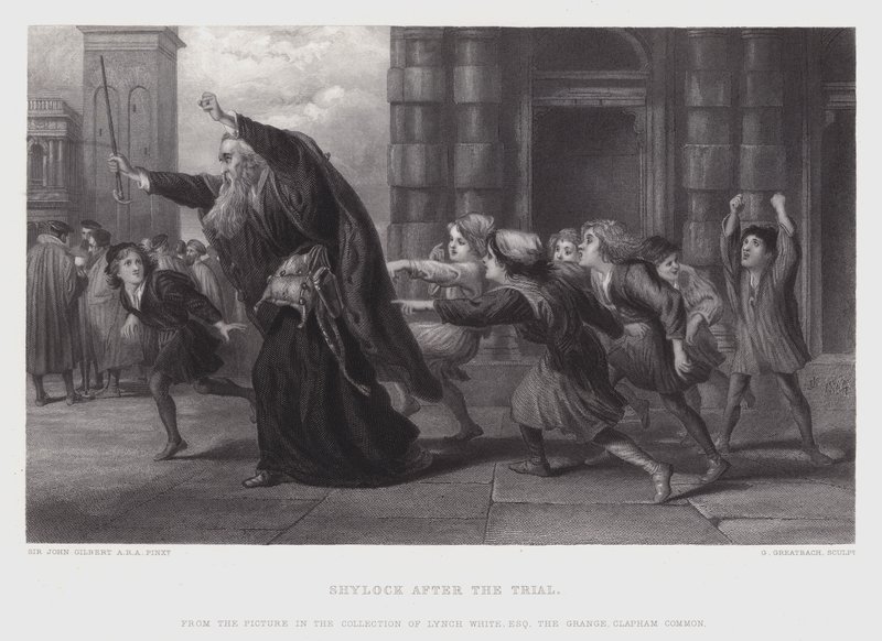 Shylock After the Trial by John (after) Gilbert