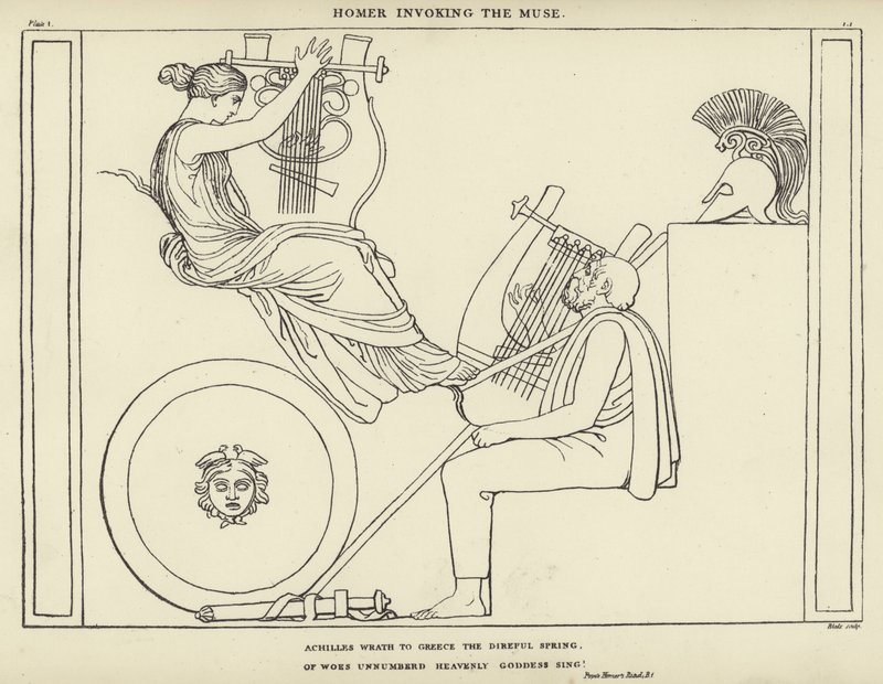 Homer Invoking the Muse by John Flaxman