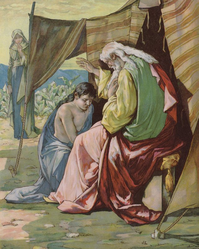 Isaac blessing Jacob by John Lawson