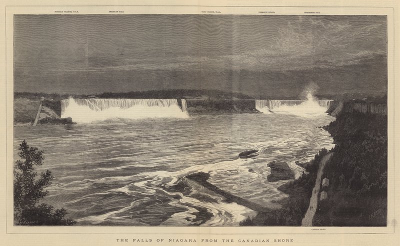 The Falls of Niagara from the Canadian Shore by Joseph Nash