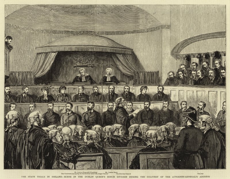 The State Trials in Ireland, scene in the Dublin Queen
