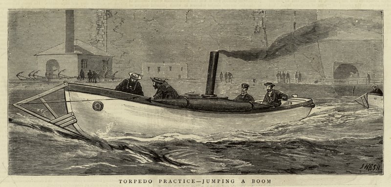 Torpedo Practice, Jumping a Boom by Joseph Nash