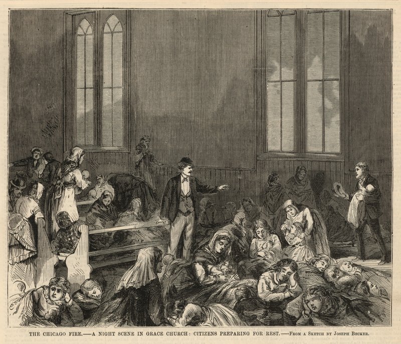 A Night Scene in Grace Church by Joseph Becker