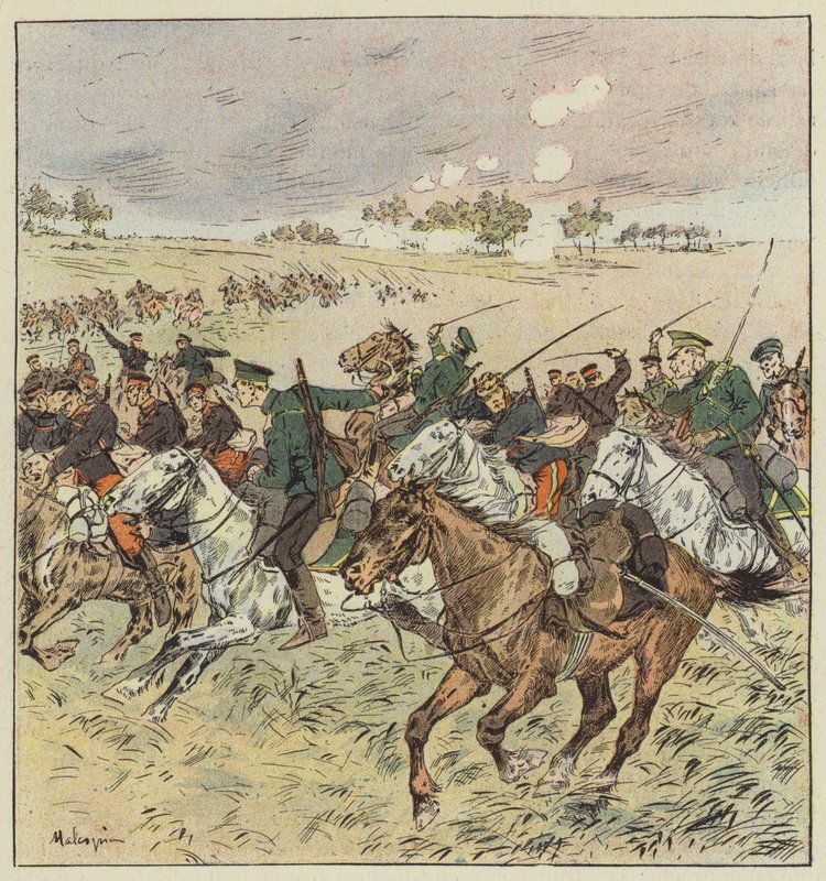 Cavalry combat at Oua-Fan-Gou by L. Malespine