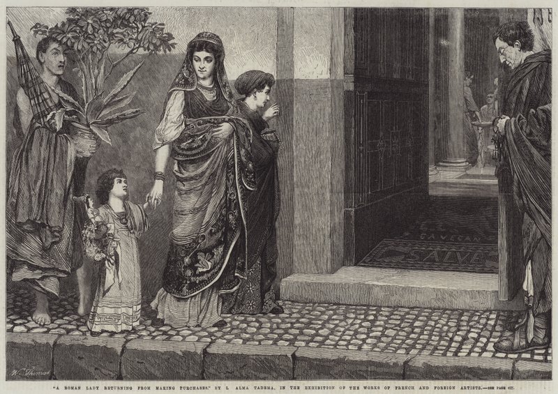 A Roman Lady Returning from Making Purchases by Lawrence Alma Tadema